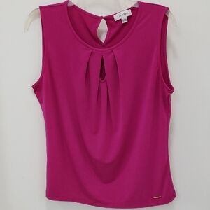Calvin Klein Hot Pink Sleeveless Blouse L